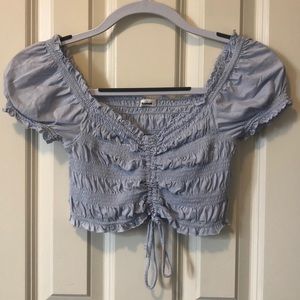 Garage ruched tie top